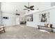 Spacious living room with high ceilings and ceiling fans at 5830 E Mckellips Rd # 100, Mesa, AZ 85215