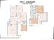 Detailed floor plan showcasing layout of the two-story home including the kitchen, Primary bedroom, garage and living spaces at 9573 E Dreyfus Pl, Scottsdale, AZ 85260