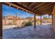 Covered patio with flagstone flooring and desert landscaping at 14637 N Olympic Way, Fountain Hills, AZ 85268