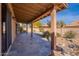 Covered patio and backyard with flagstone flooring at 14637 N Olympic Way, Fountain Hills, AZ 85268