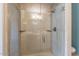 Large walk-in shower with glass enclosure and tiled walls at 14637 N Olympic Way, Fountain Hills, AZ 85268