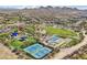 A sprawling community offers various amenities including tennis and basketball courts with mountain views at 2027 W Sleepy Ranch Rd, Phoenix, AZ 85085