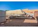 Covered boat storage on trailer in the backyard at 23204 N Paseo Laredo Ln, Peoria, AZ 85383