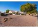 Landscaped front yard with gravel and mature trees at 23204 N Paseo Laredo Ln, Peoria, AZ 85383