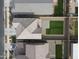 Aerial view showcasing a house with a backyard and artificial turf at 26049 S 230Th St, Queen Creek, AZ 85142