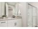 Bathroom features vanity with modern sink and shower at 26049 S 230Th St, Queen Creek, AZ 85142