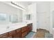Bathroom boasts dual sinks, a soaking tub, and a shower at 3376 S 256Th Dr, Buckeye, AZ 85326