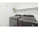 Laundry room with Samsung washer and dryer at 3376 S 256Th Dr, Buckeye, AZ 85326