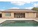 Backyard with private pool and patio at 3376 S 256Th Dr, Buckeye, AZ 85326