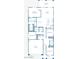 Main floor plan showing a 2-car garage, 3 bedrooms, and open concept living areas at 43358 N Wollemi St, Queen Creek, AZ 85142