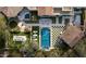 Aerial view showcasing the expansive backyard, pool, and home layout at 9290 E Thompson Peak Pkwy # 422, Scottsdale, AZ 85255