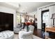 Spacious bedroom with a unique canopy bed and sitting area at 9290 E Thompson Peak Pkwy # 422, Scottsdale, AZ 85255