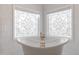 Bathroom with a large soaking tub and stained glass windows at 1233 E Salado Cir, Mesa, AZ 85203