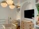 Stylish Bedroom with unique arched alcoves and a modern changing table at 1425 E Desert Cove Ave # 24, Phoenix, AZ 85020