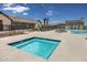 Resort-style pool and spa with outdoor seating at 22693 E Happy Rd, Queen Creek, AZ 85142