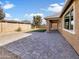 Spacious backyard with a patio and artificial turf at 22794 E Via Las Brisas --, Queen Creek, AZ 85142