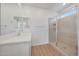 Contemporary bathroom featuring a glass shower and modern vanity at 23048 E Watford Dr, Queen Creek, AZ 85142