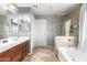 Main bathroom with a large shower and double vanity at 2315 S 173Rd Dr, Goodyear, AZ 85338