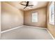 Simple bedroom with carpet flooring and window shutters at 3804 E Camelback Rd, Phoenix, AZ 85018