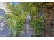 Landscaped backyard with a gate leading to patio at 7318 W Jones Ave, Phoenix, AZ 85043