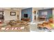 Open living space with comfortable seating, dining area, and large TV at 7785 E Luke Ln, Scottsdale, AZ 85250