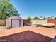 Backyard with storage shed and boat trailer at 10329 W Griswold Rd, Peoria, AZ 85345