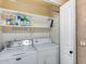 Laundry room with washer, dryer, and storage shelves at 11022 N Indigo Dr # 127, Fountain Hills, AZ 85268