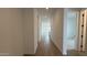 Bright hallway featuring wood-look flooring and access to various rooms at 11453 E Utah Ave, Mesa, AZ 85212