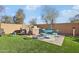 Outdoor patio with built-in BBQ and seating area at 12053 N 157Th Ave, Surprise, AZ 85379