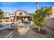 Backyard with a pergola, pool, and landscaping at 1723 E Cotton Ct, Gilbert, AZ 85234