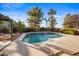 Inviting backyard pool with surrounding landscaping at 1723 E Cotton Ct, Gilbert, AZ 85234