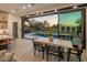 Open dining area with view of pool and golf course at 17444 N 79Th St, Scottsdale, AZ 85255