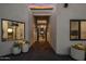 Elegant entryway with a modern front door at 17444 N 79Th St, Scottsdale, AZ 85255