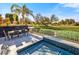 Outdoor patio with seating area and a view of the golf course at 17444 N 79Th St, Scottsdale, AZ 85255