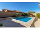 Private backyard oasis featuring a refreshing blue pool at 2331 W Kristina Ave, San Tan Valley, AZ 85144