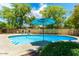 Enjoy this refreshing kidney-shaped pool with patio seating at 4543 W Lane Ave, Glendale, AZ 85301