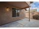 Covered patio with concrete flooring and a view of the backyard at 6610 E University Dr # 157, Mesa, AZ 85205