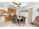 Open dining area adjacent to kitchen, featuring a table and chairs at 6725 E Moreland St, Scottsdale, AZ 85257