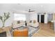 Bright and airy living room with hardwood floors and modern furniture at 8626 E Montebello Ave, Scottsdale, AZ 85250