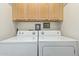 Bright laundry room with washer and dryer included at 9862 E Flower Ave, Mesa, AZ 85208