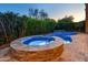 Luxury backyard oasis featuring a sparkling pool, relaxing spa, and expansive patio at 12519 W Bajada Rd, Peoria, AZ 85383