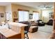 Kitchen with island, breakfast bar, and view into living room at 1414 N Estrada --, Mesa, AZ 85207