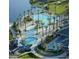 Aerial view of resort-style community pool with water features at 17403 W Eagle Ct, Goodyear, AZ 85338