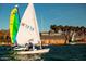 Sailboats on the lake near boat storage at 17673 W Agave Rd, Goodyear, AZ 85338