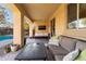 Outdoor patio furniture and TV at 17673 W Agave Rd, Goodyear, AZ 85338