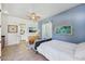 Bright bedroom with ensuite bathroom and neutral color palette at 351 N Cloverfield Cir, Litchfield Park, AZ 85340