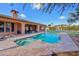 Stunning pool and spa with covered patio at 351 N Cloverfield Cir, Litchfield Park, AZ 85340