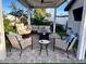 Peaceful patio with comfortable seating and a fire pit, ideal for outdoor living at 8114 E Clarendon Ave, Scottsdale, AZ 85251