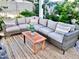Modern outdoor sectional sofa and coffee table at 8114 E Clarendon Ave, Scottsdale, AZ 85251