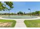 Outdoor basketball court with well-maintained surface and ample lighting, surrounded by trees at 835 E Marigold Pl, San Tan Valley, AZ 85143